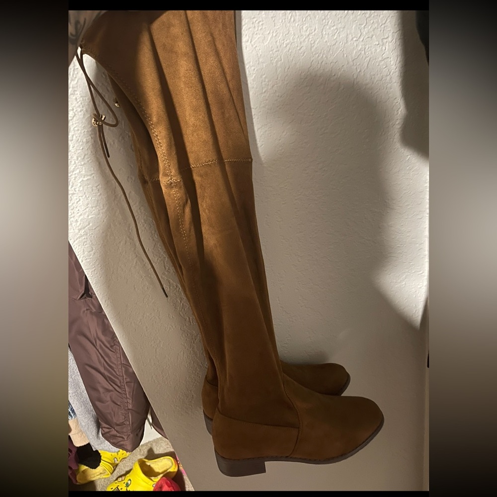 Thigh high brown boots size 10